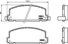 Sada brzdových destiček, kotoučová brzda TEXTAR 2088003