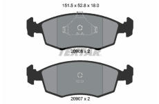 Sada brzdových destiček, kotoučová brzda TEXTAR 2090802