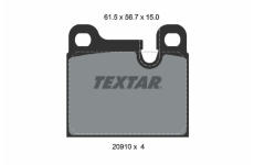 Sada brzdových destiček, kotoučová brzda TEXTAR 2091001