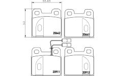 Sada brzdových destiček, kotoučová brzda TEXTAR 2091202