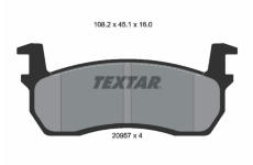 Sada brzdových destiček, kotoučová brzda TEXTAR 2095701