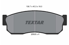 Sada brzdových destiček, kotoučová brzda TEXTAR 2095802