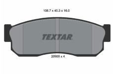 Sada brzdových destiček, kotoučová brzda TEXTAR 2095802