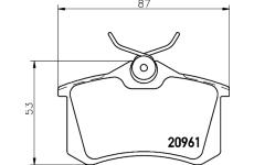 Sada brzdových destiček, kotoučová brzda TEXTAR 2096110