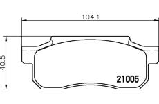 Sada brzdových destiček, kotoučová brzda TEXTAR 2100502