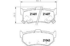 Sada brzdových destiček, kotoučová brzda TEXTAR 2104302