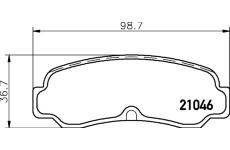 Sada brzdových destiček, kotoučová brzda TEXTAR 2104601