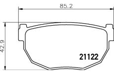Sada brzdových destiček, kotoučová brzda TEXTAR 2112201