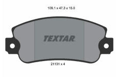 Sada brzdových destiček, kotoučová brzda TEXTAR 2113102