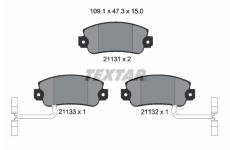 Sada brzdových destiček, kotoučová brzda TEXTAR 2113103