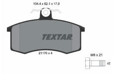 Sada brzdových platničiek kotúčovej brzdy TEXTAR 2117002