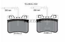 Sada brzdových platničiek kotúčovej brzdy TEXTAR 2117902