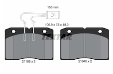 Sada brzdových destiček, kotoučová brzda Textar 2118801