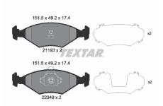 Sada brzdových platničiek kotúčovej brzdy TEXTAR 2119303