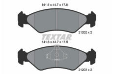 Sada brzdových platničiek kotúčovej brzdy TEXTAR 2120203