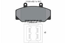 Sada brzdových platničiek kotúčovej brzdy TEXTAR 2123302