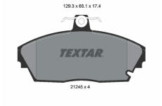 Sada brzdových destiček, kotoučová brzda TEXTAR 2124502