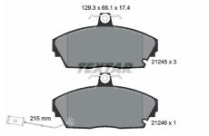Sada brzdových destiček, kotoučová brzda TEXTAR 2124501