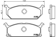 Sada brzdových destiček, kotoučová brzda TEXTAR 2125202