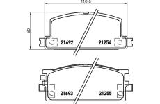 Sada brzdových destiček, kotoučová brzda TEXTAR 2125401