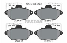 Sada brzdových destiček, kotoučová brzda TEXTAR 2129603