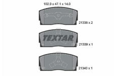 Sada brzdových destiček, kotoučová brzda TEXTAR 2133801