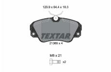 Sada brzdových platničiek kotúčovej brzdy TEXTAR 2136801