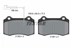 Sada brzdových destiček, kotoučová brzda TEXTAR 2138201