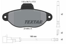 Sada brzdových platničiek kotúčovej brzdy TEXTAR 2143609