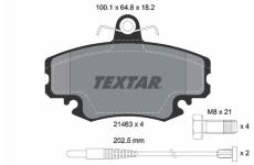 Sada brzdových platničiek kotúčovej brzdy TEXTAR 2146304