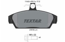 Sada brzdových destiček, kotoučová brzda TEXTAR 2151801