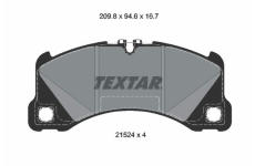 Sada brzdových platničiek kotúčovej brzdy TEXTAR 2152401