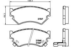 Sada brzdových destiček, kotoučová brzda TEXTAR 2154701