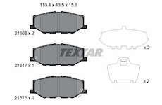 Sada brzdových platničiek kotúčovej brzdy TEXTAR 2156801