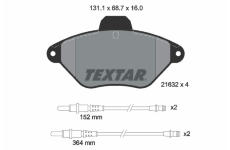 Sada brzdových destiček, kotoučová brzda TEXTAR 2163201