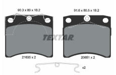 Sada brzdových platničiek kotúčovej brzdy TEXTAR 2163501