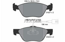 Sada brzdových destiček, kotoučová brzda Textar 2163702