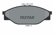 Sada brzdových destiček, kotoučová brzda TEXTAR 2168901