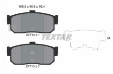 Sada brzdových platničiek kotúčovej brzdy TEXTAR 2171401