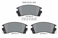 Sada brzdových destiček, kotoučová brzda TEXTAR 2171602