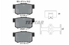 Sada brzdových platničiek kotúčovej brzdy TEXTAR 2172001