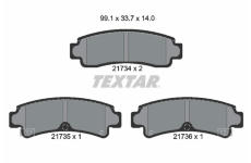 Sada brzdových destiček, kotoučová brzda TEXTAR 2173401