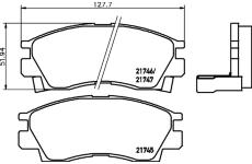 Sada brzdových destiček, kotoučová brzda TEXTAR 2174501