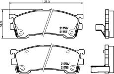 Sada brzdových destiček, kotoučová brzda TEXTAR 2175401