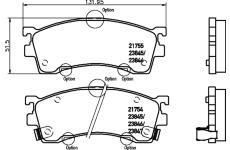 Sada brzdových destiček, kotoučová brzda TEXTAR 2175501