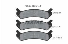 Sada brzdových destiček, kotoučová brzda TEXTAR 2177001