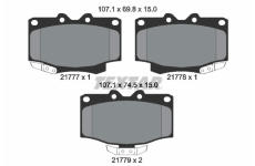 Sada brzdových destiček, kotoučová brzda TEXTAR 2177702