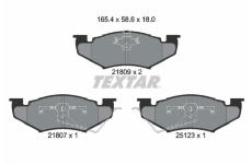Sada brzdových destiček, kotoučová brzda TEXTAR 2180902