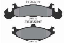 Sada brzdových destiček, kotoučová brzda TEXTAR 2181001