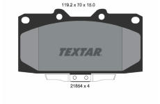 Sada brzdových platničiek kotúčovej brzdy TEXTAR 2185401